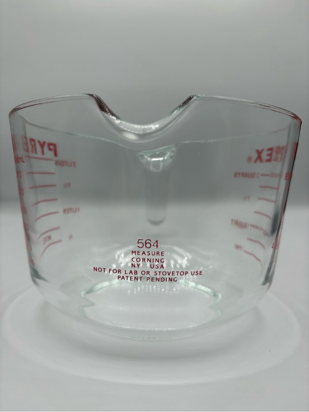 Vintage PYREX 8 cup, 2 liters 564 LARGE Red lettering EXCELLENT - Picture 5 of 11